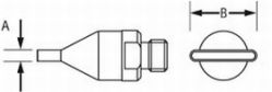 Weller 0058727772 - 12mm x 1.5mm Flat Hot Air Nozzle F06 for HAP1 Small Hot Air Pencil